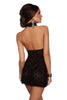 Lavanya Lace Mini Lingerie Dress Set Black