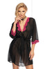 Irall Erotic Flavia Dressing Gown Black / Pink