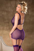 Shirley of Hollywood X31379 Metallic Lace Chemise & Thong
